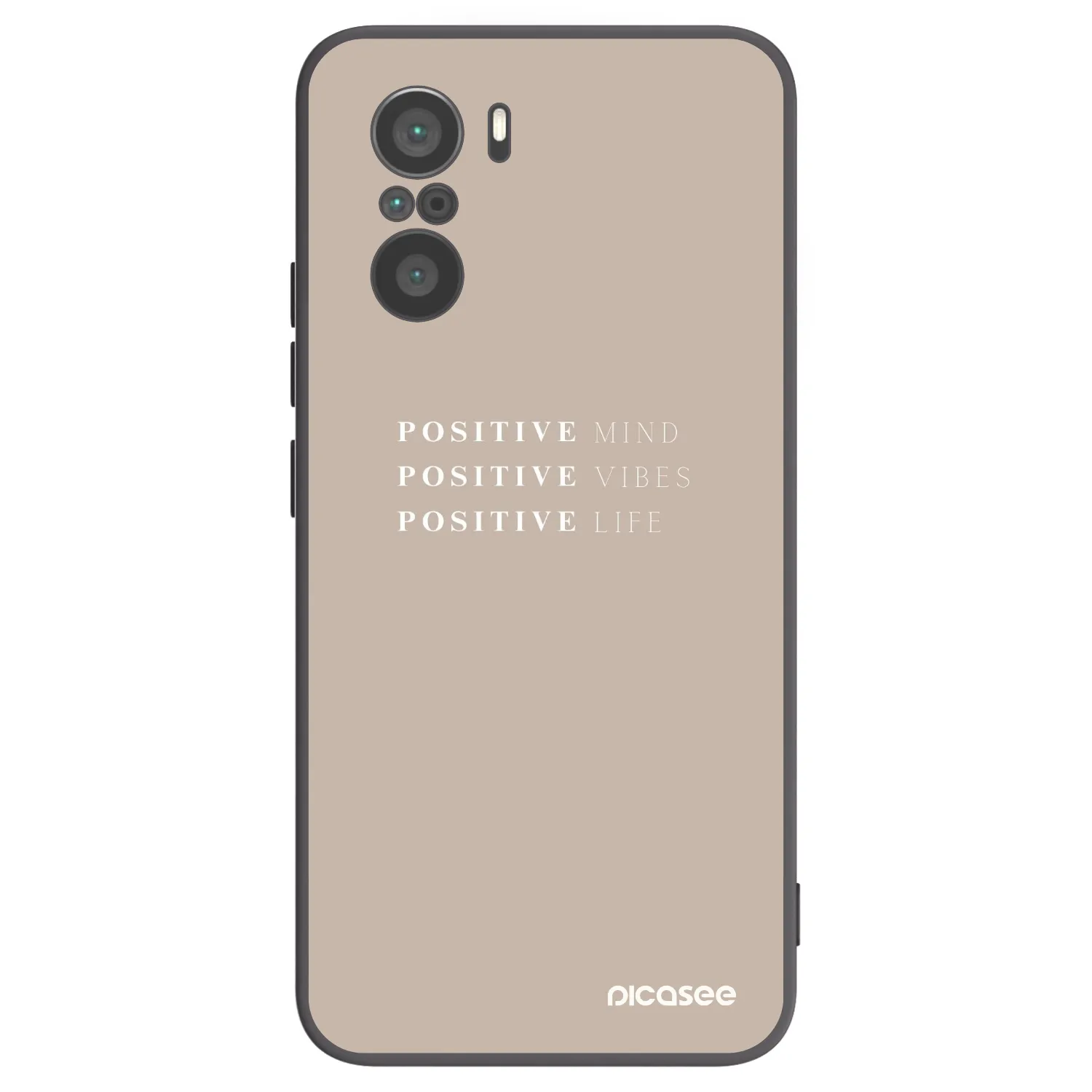 Picasee crna silikonska maskica za Xiaomi Poco F3 - Positive Vibes