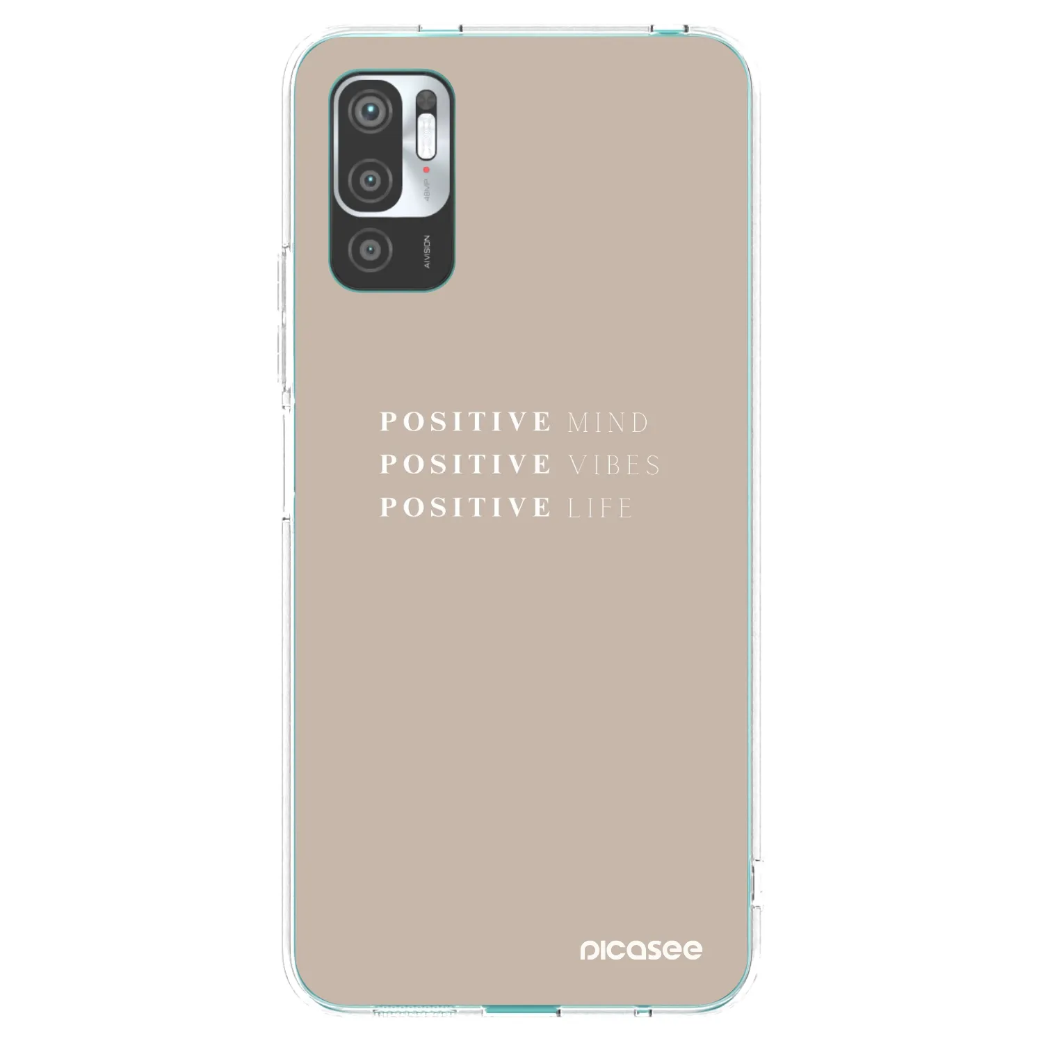 Picasee silikonska prozirna maskica za Xiaomi Redmi Note 10 5G - Positive Vibes