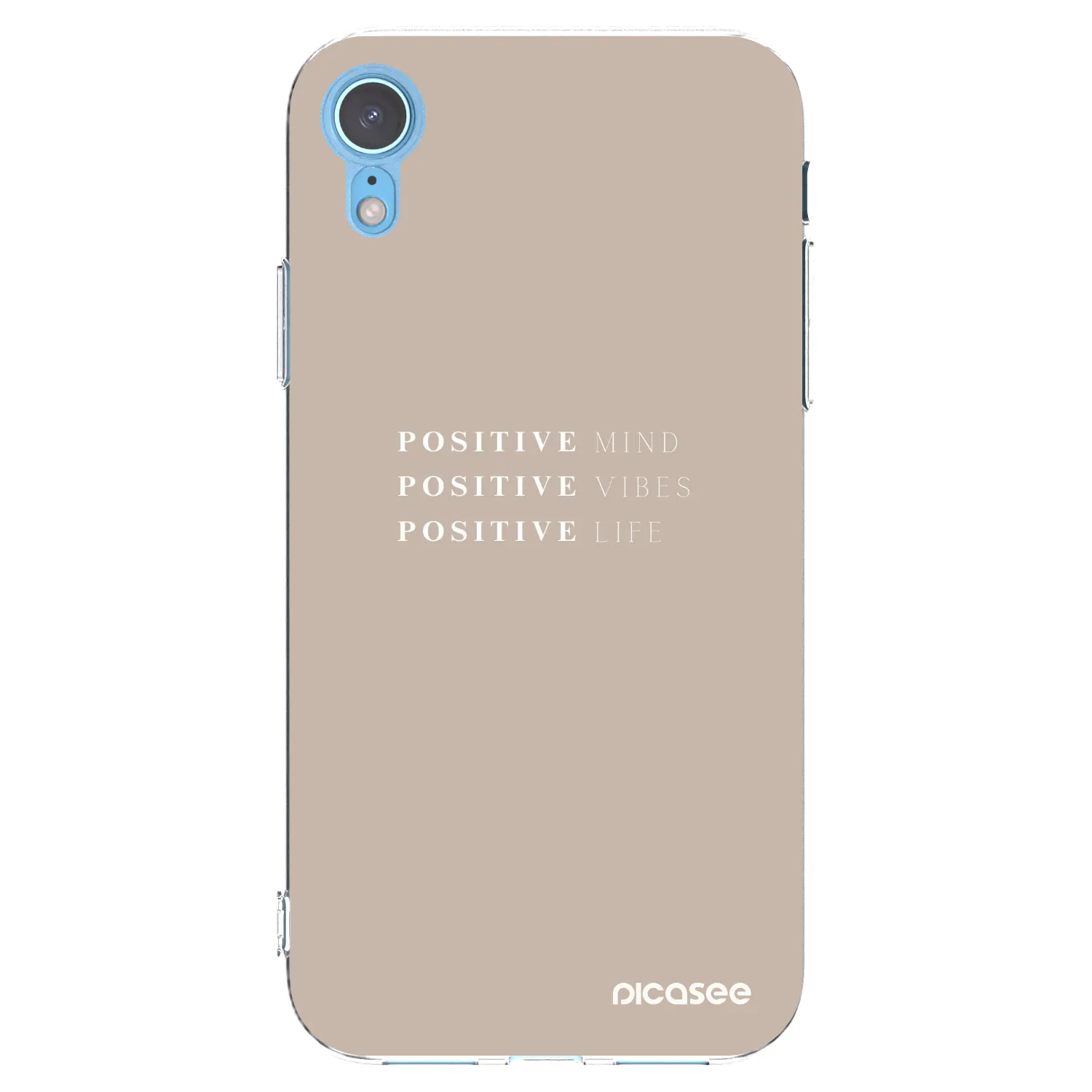 Picasee silikonska prozirna maskica za Apple iPhone XR - Positive Vibes