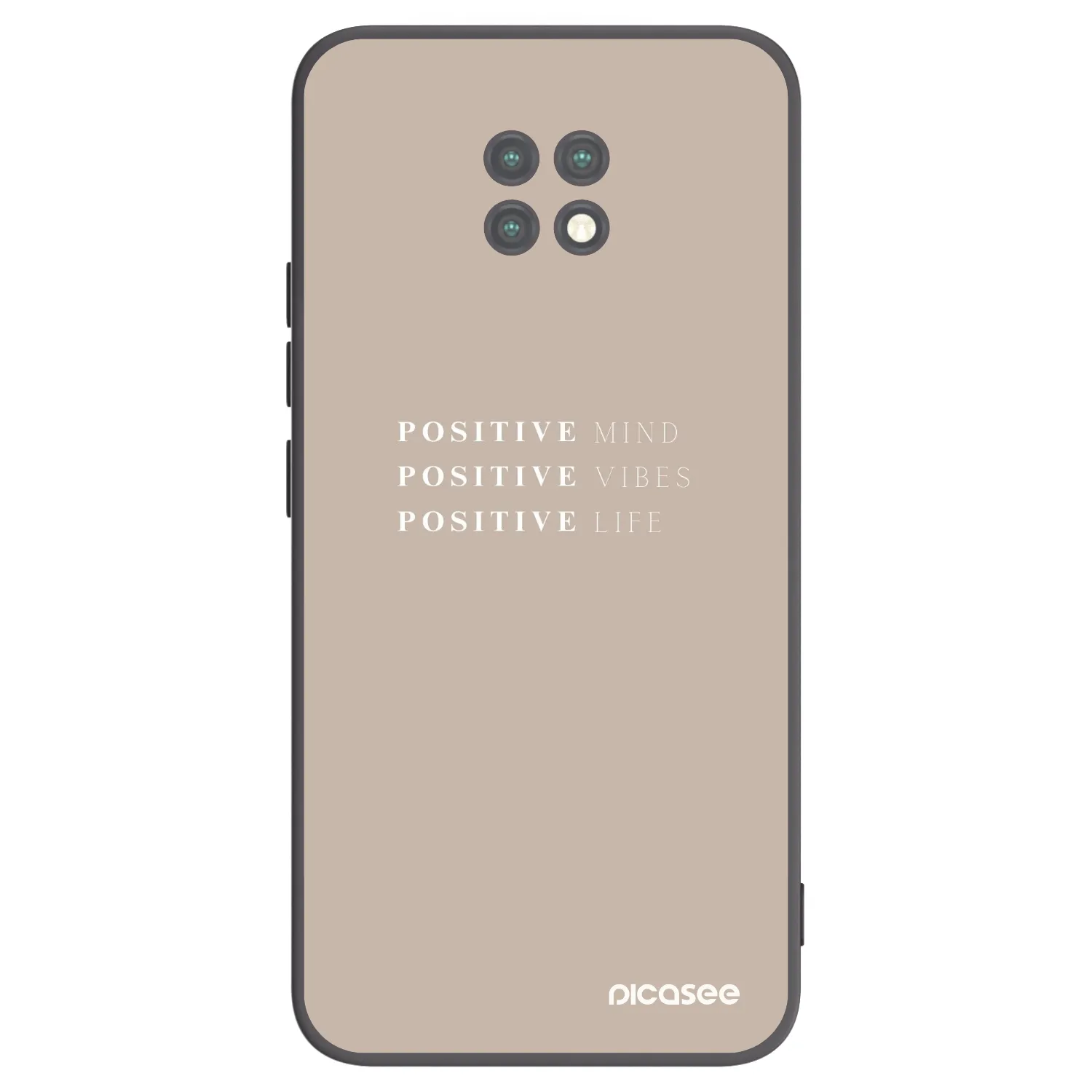 Picasee crna silikonska maskica za Xiaomi Redmi Note 9T - Positive Vibes