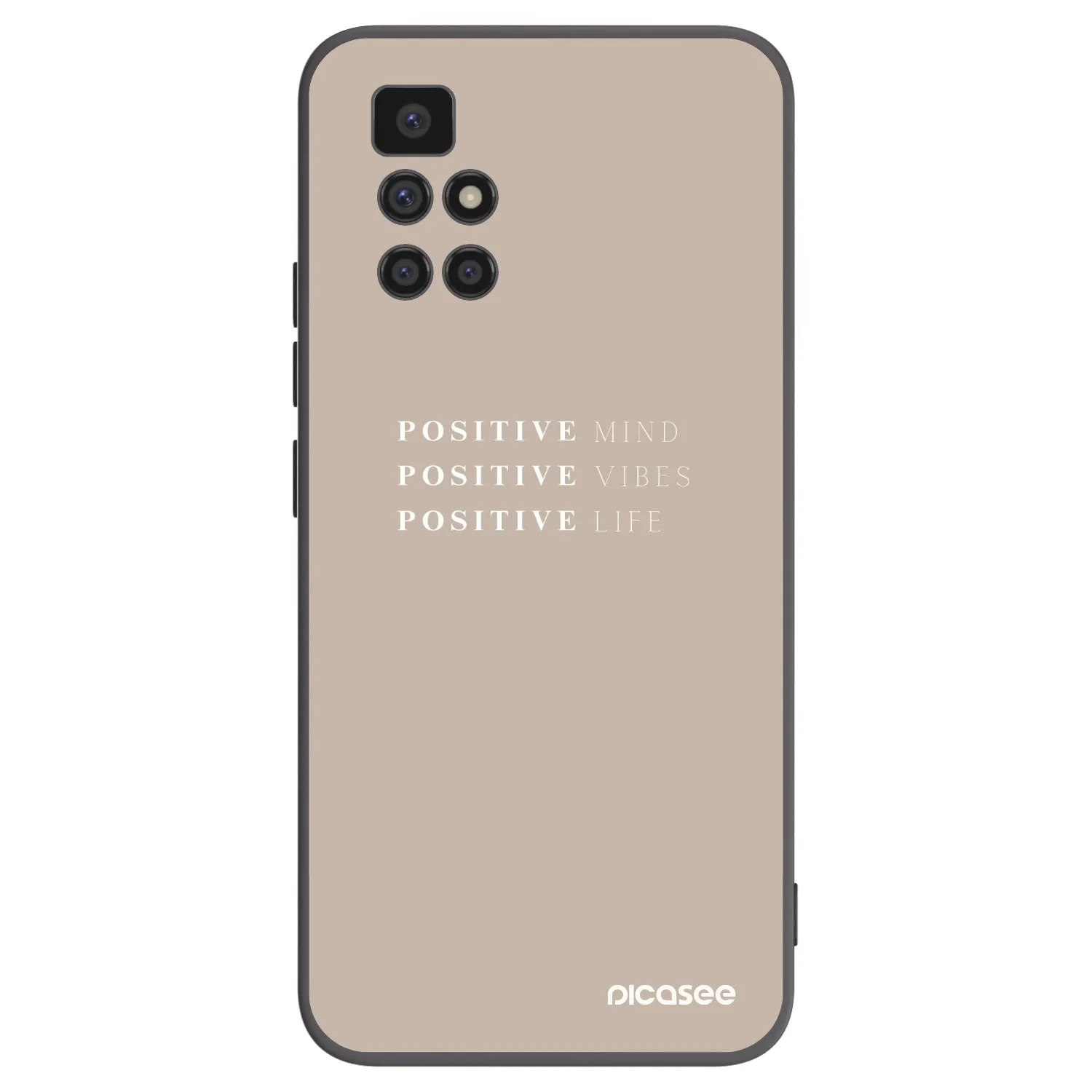 Picasee crna silikonska maskica za Xiaomi Redmi 10 - Positive Vibes