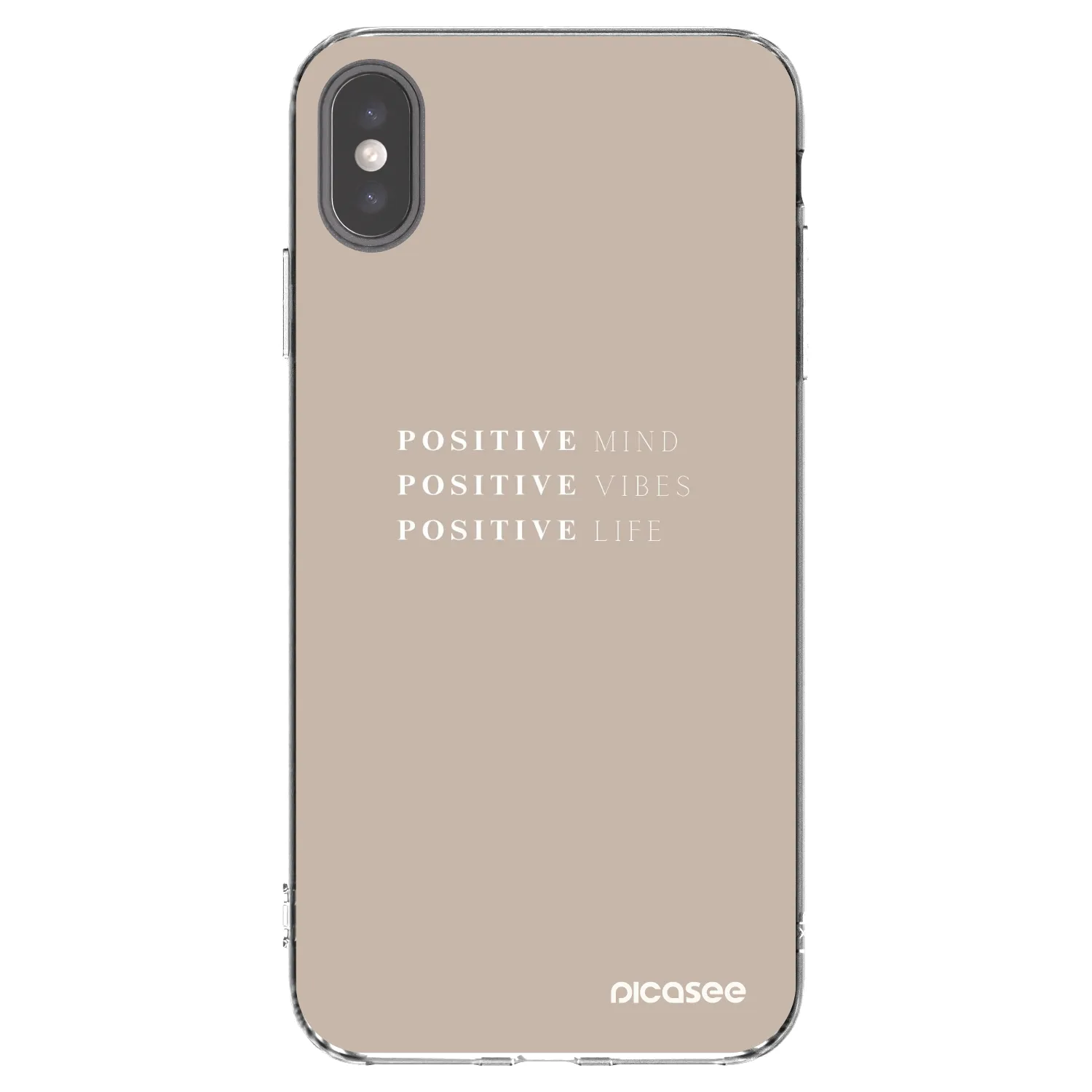 Picasee silikonska prozirna maskica za Apple iPhone XS Max - Positive Vibes