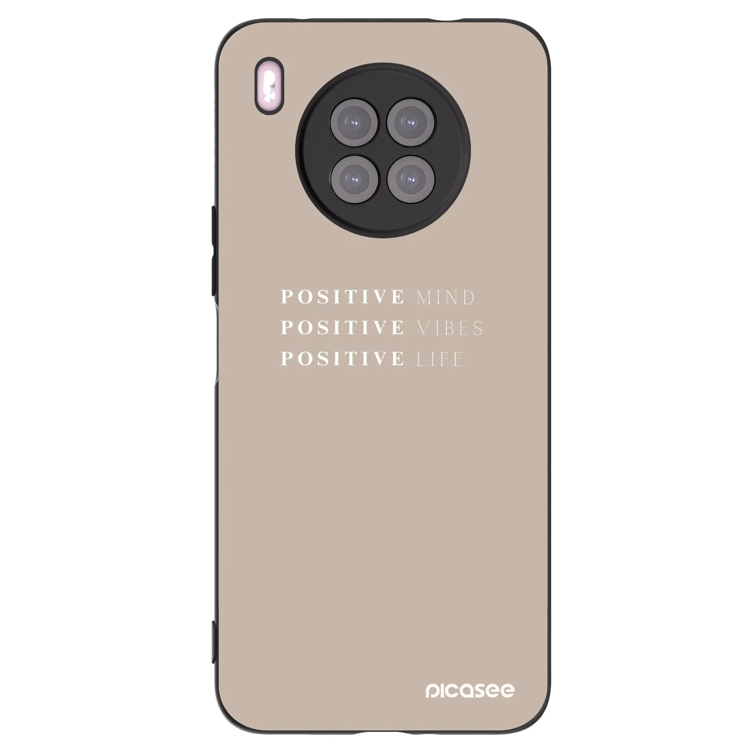 Picasee crna silikonska maskica za Huawei Nova 8i - Positive Vibes