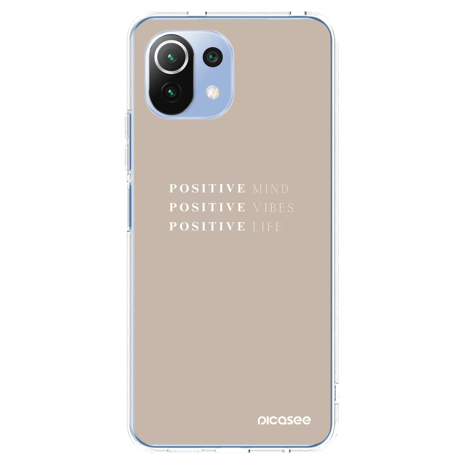 Picasee silikonska prozirna maskica za Xiaomi 11 Lite 5G NE - Positive Vibes