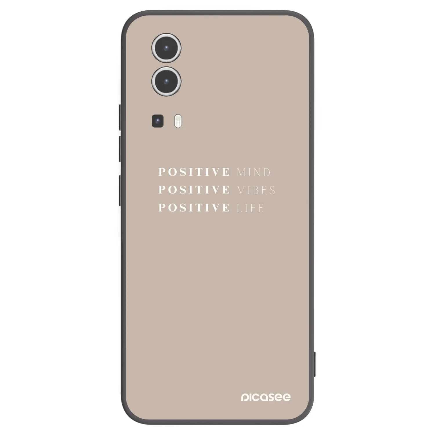Picasee crna silikonska maskica za Vivo Y72 5G - Positive Vibes
