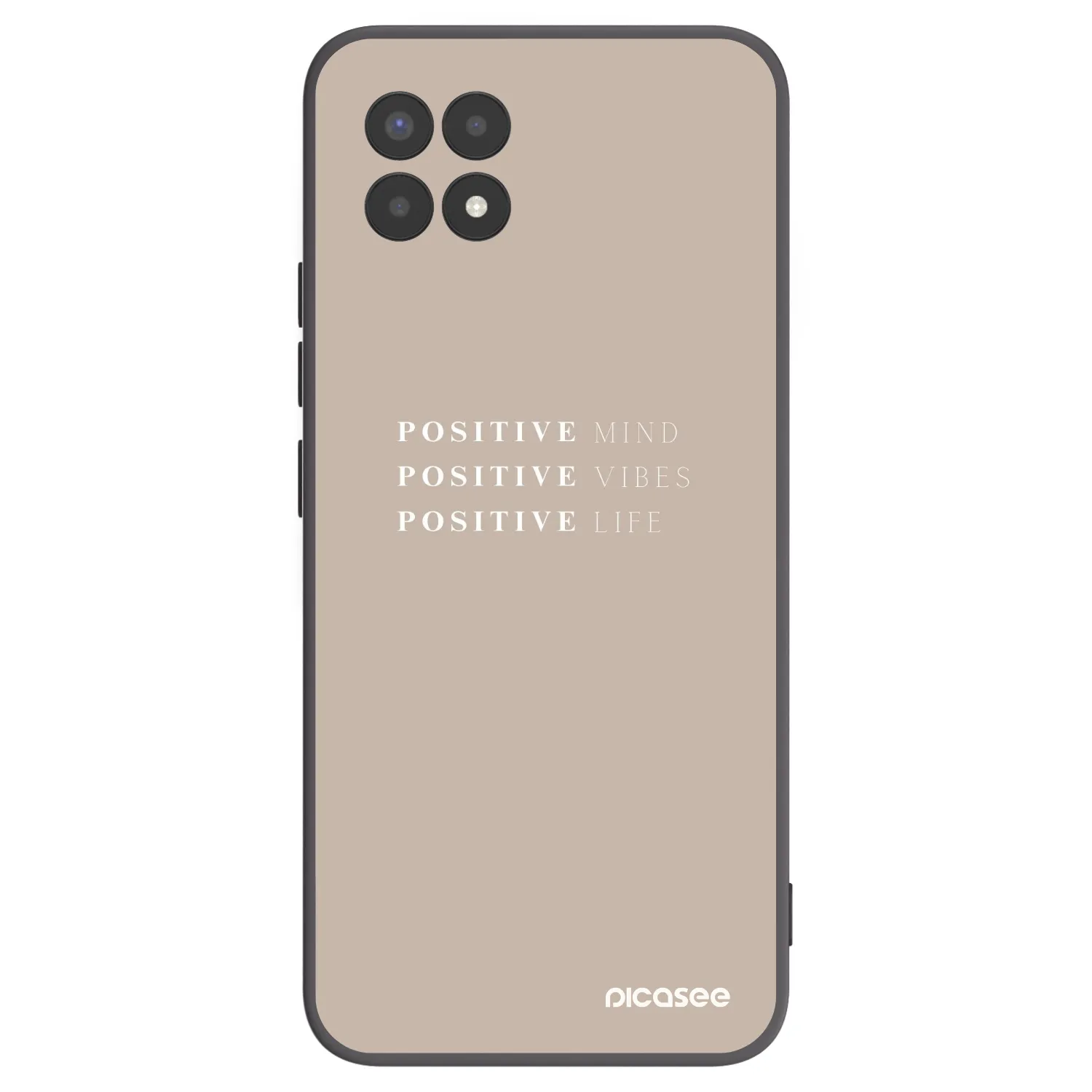 Picasee crna silikonska maskica za Realme 8i - Positive Vibes