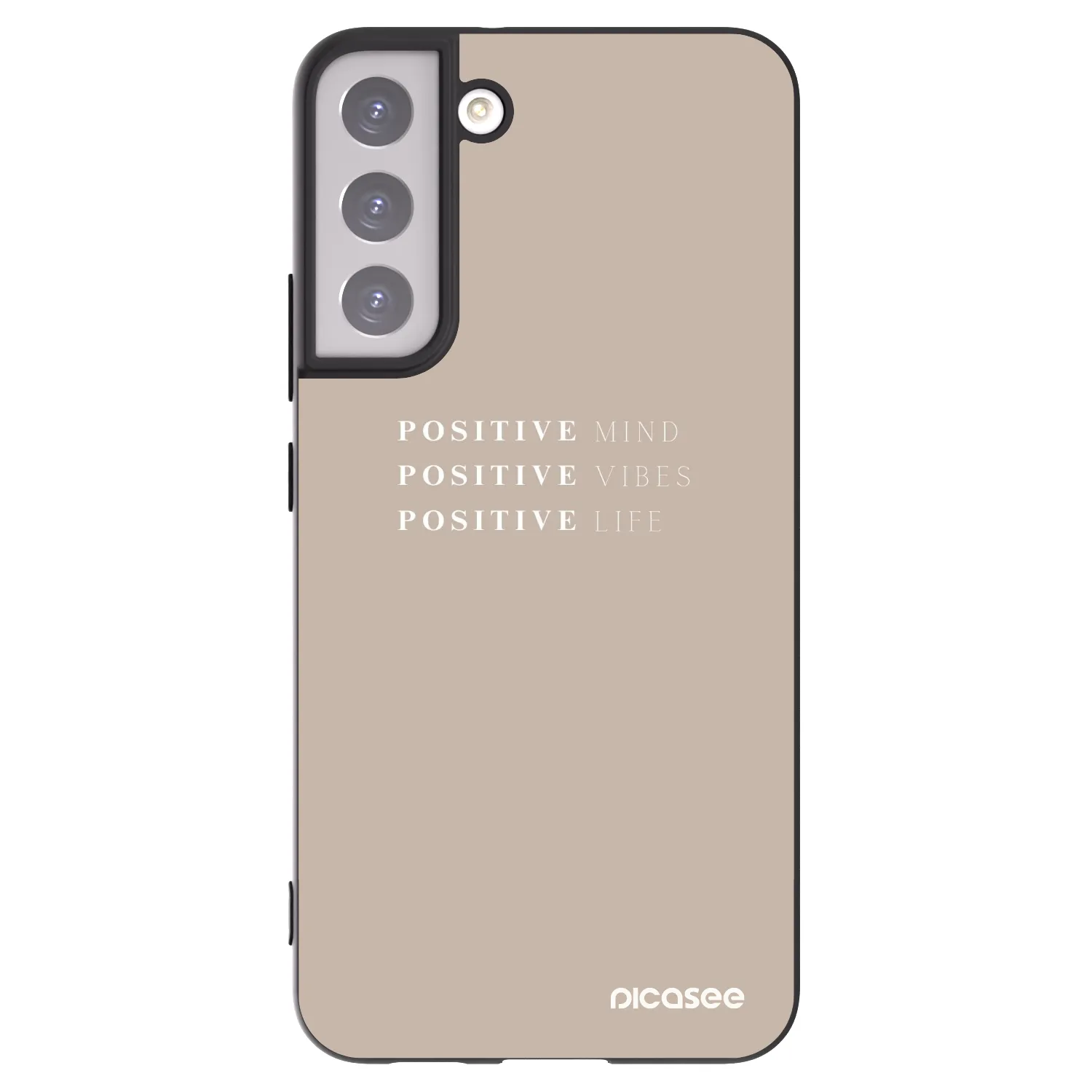 Picasee crna silikonska maskica za Samsung Galaxy S22+ 5G - Positive Vibes