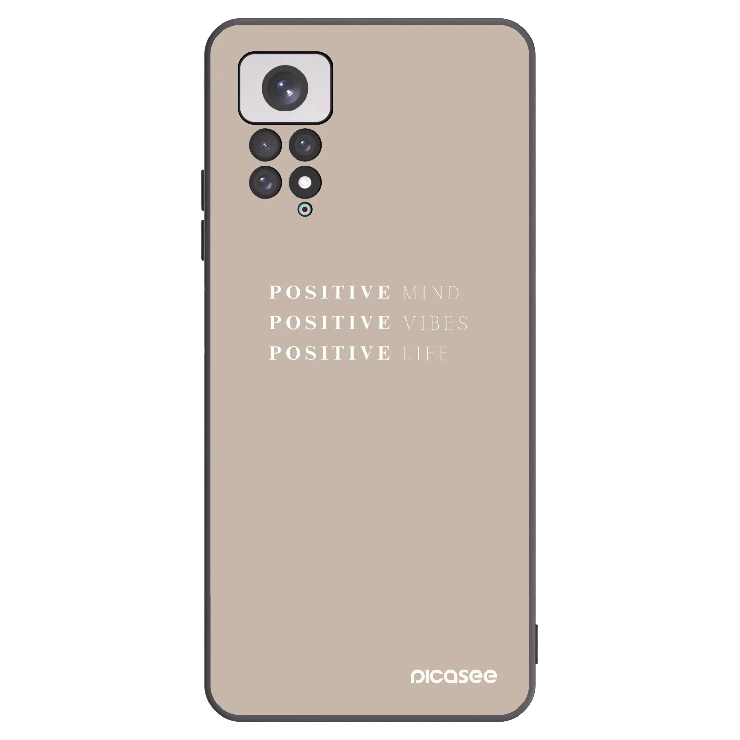 Picasee crna silikonska maskica za Xiaomi Redmi Note 11 - Positive Vibes