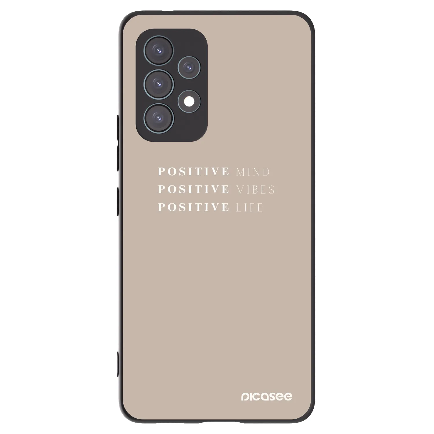 Picasee crna silikonska maskica za Samsung Galaxy A53 5G A536 - Positive Vibes