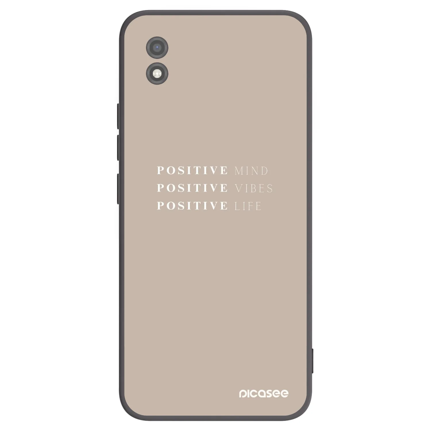 Picasee crna silikonska maskica za Realme C11 (2021) - Positive Vibes