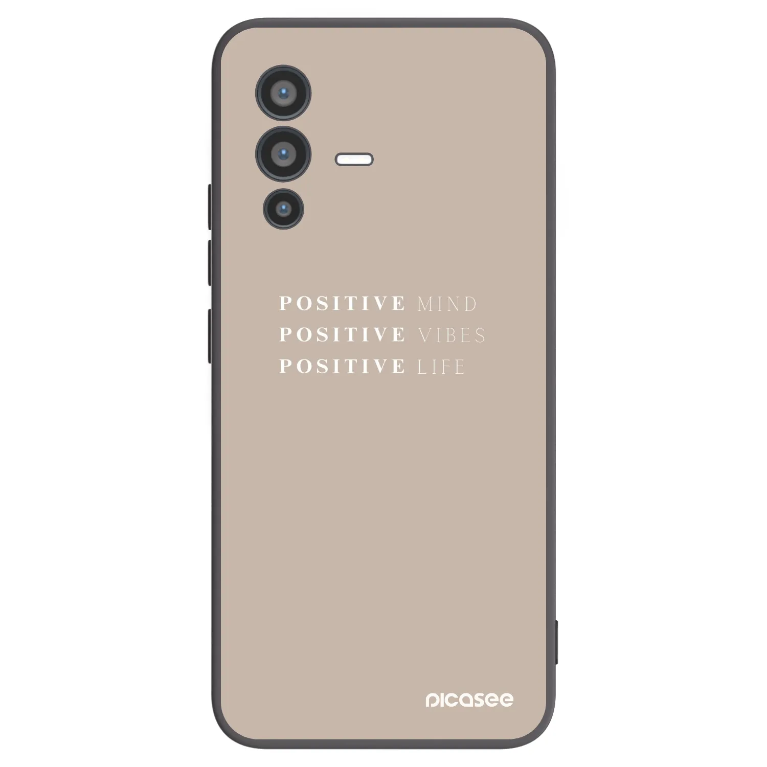 Picasee crna silikonska maskica za Vivo V23 5G - Positive Vibes