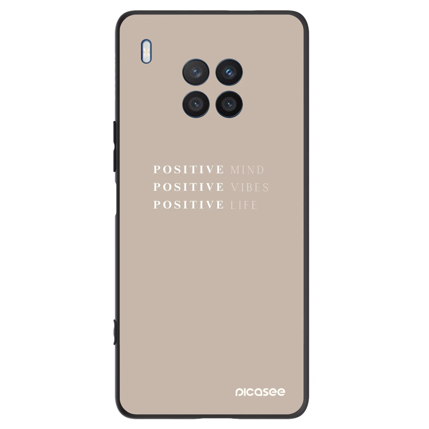 Picasee crna silikonska maskica za Honor 50 Lite - Positive Vibes