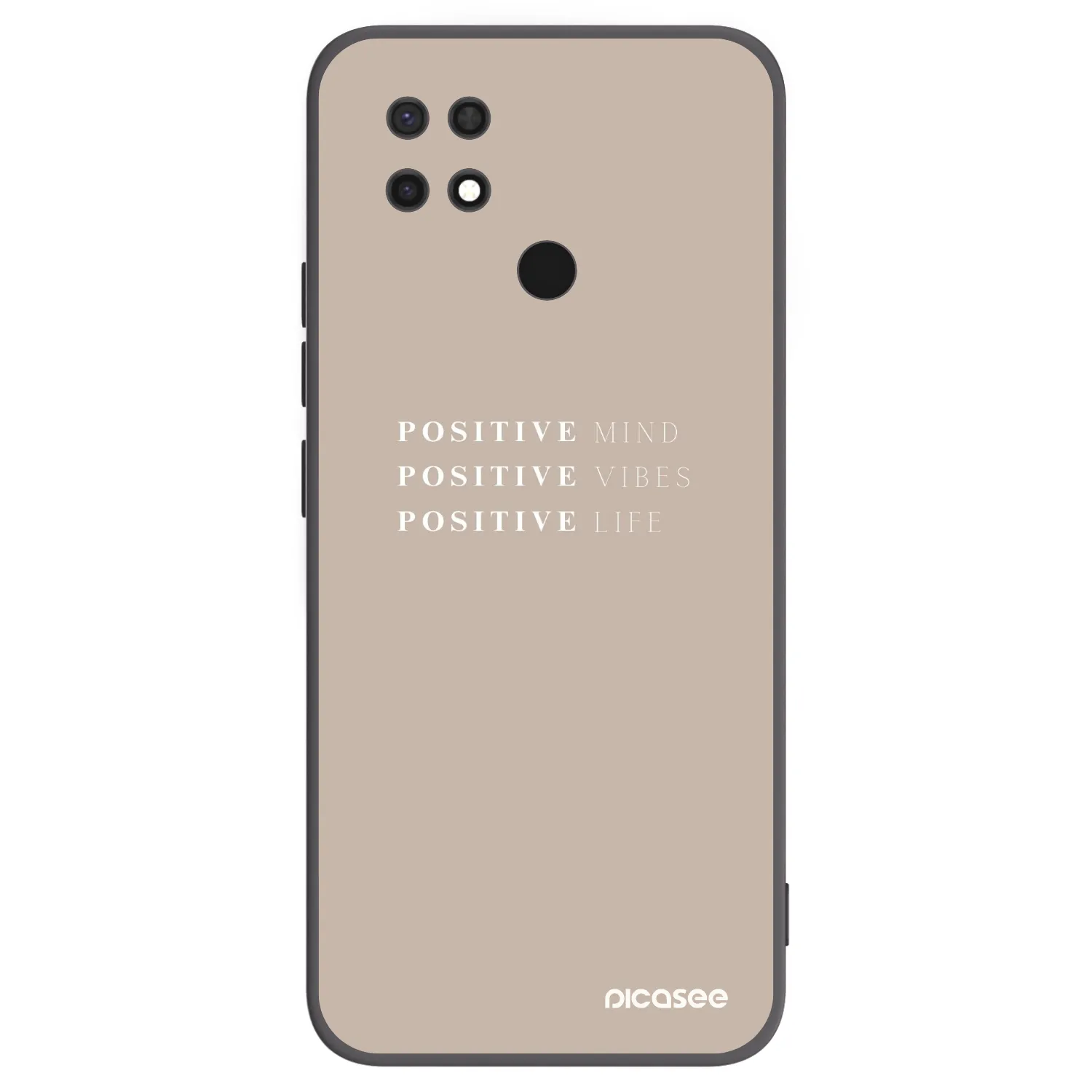 Picasee crna silikonska maskica za Xiaomi Redmi 10C - Positive Vibes