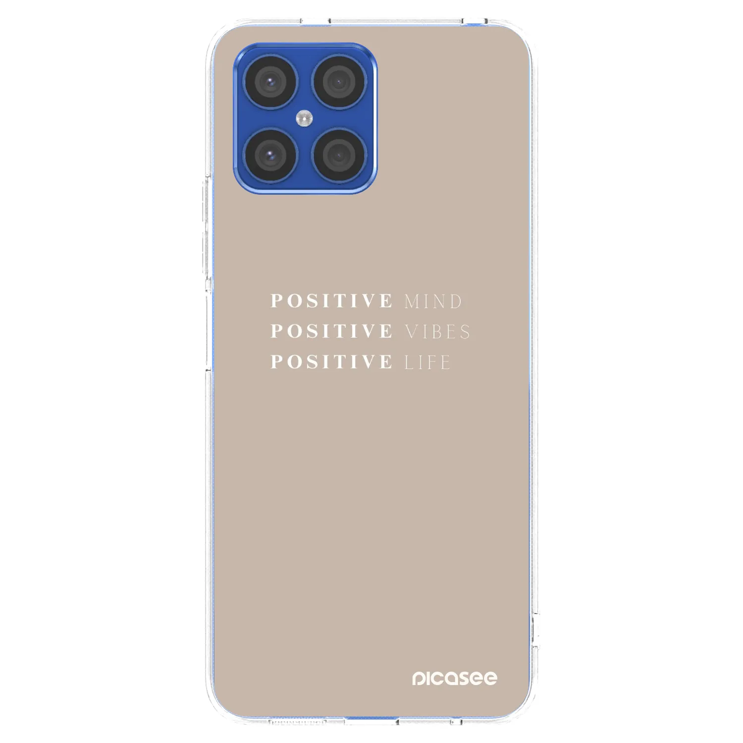 Picasee silikonska prozirna maskica za Honor X8 4G - Positive Vibes
