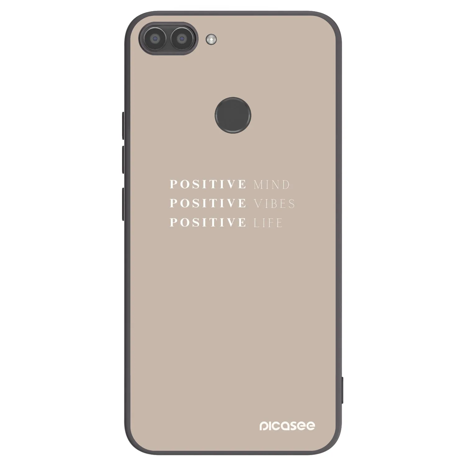 Picasee crna silikonska maskica za Huawei P Smart - Positive Vibes