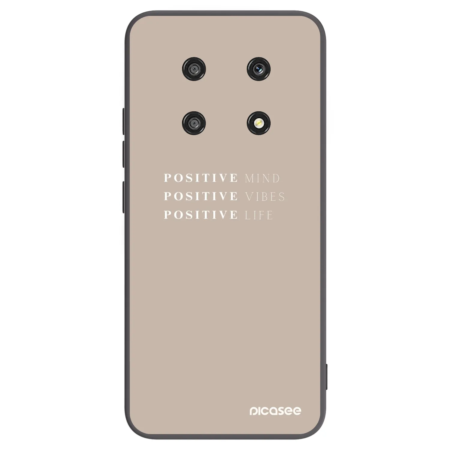 Picasee crna silikonska maskica za Honor Magic4 Lite 5G - Positive Vibes