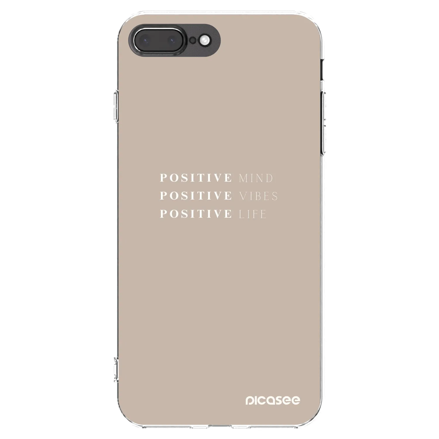 Picasee silikonska prozirna maskica za Apple iPhone 8 Plus - Positive Vibes