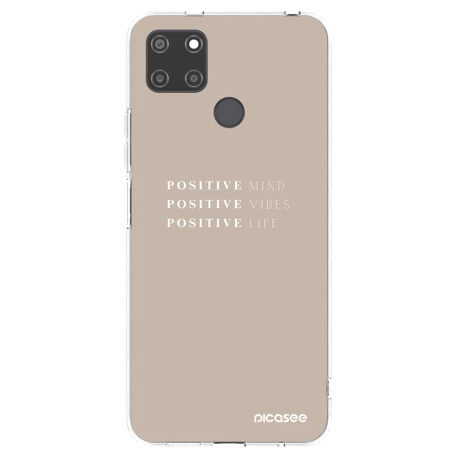 Picasee silikonska prozirna maskica za Realme C21Y - Positive Vibes