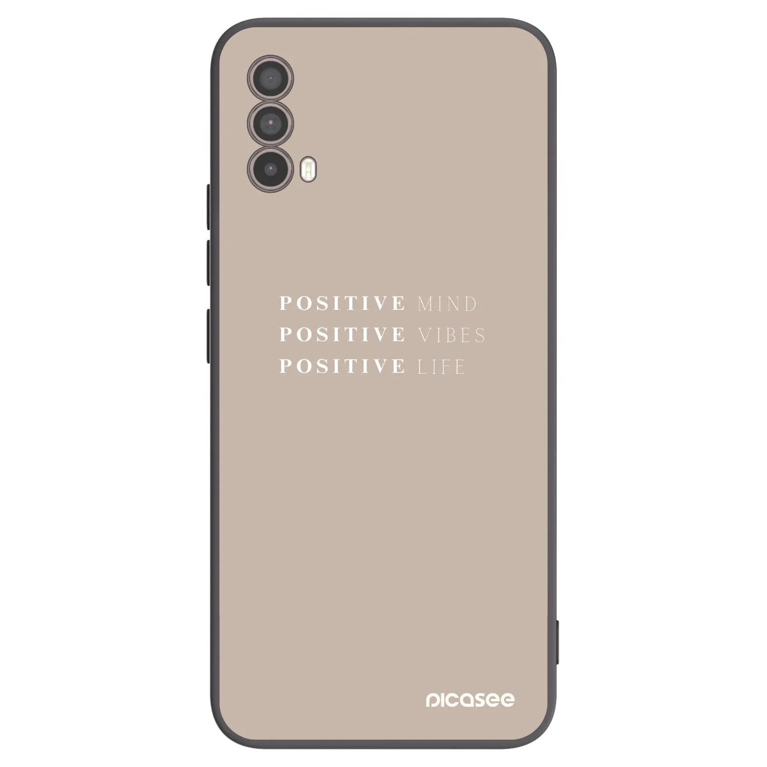 Picasee crna silikonska maskica za Motorola Moto E40 - Positive Vibes