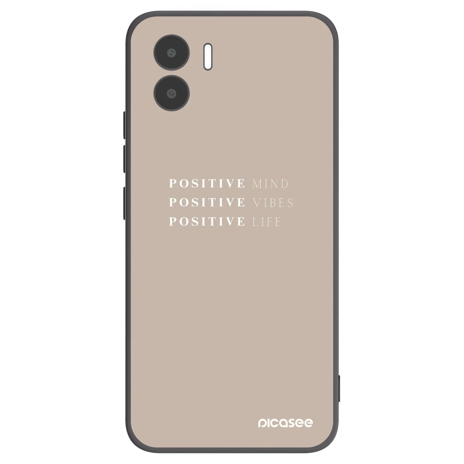 Picasee crna silikonska maskica za Xiaomi Redmi A1 - Positive Vibes