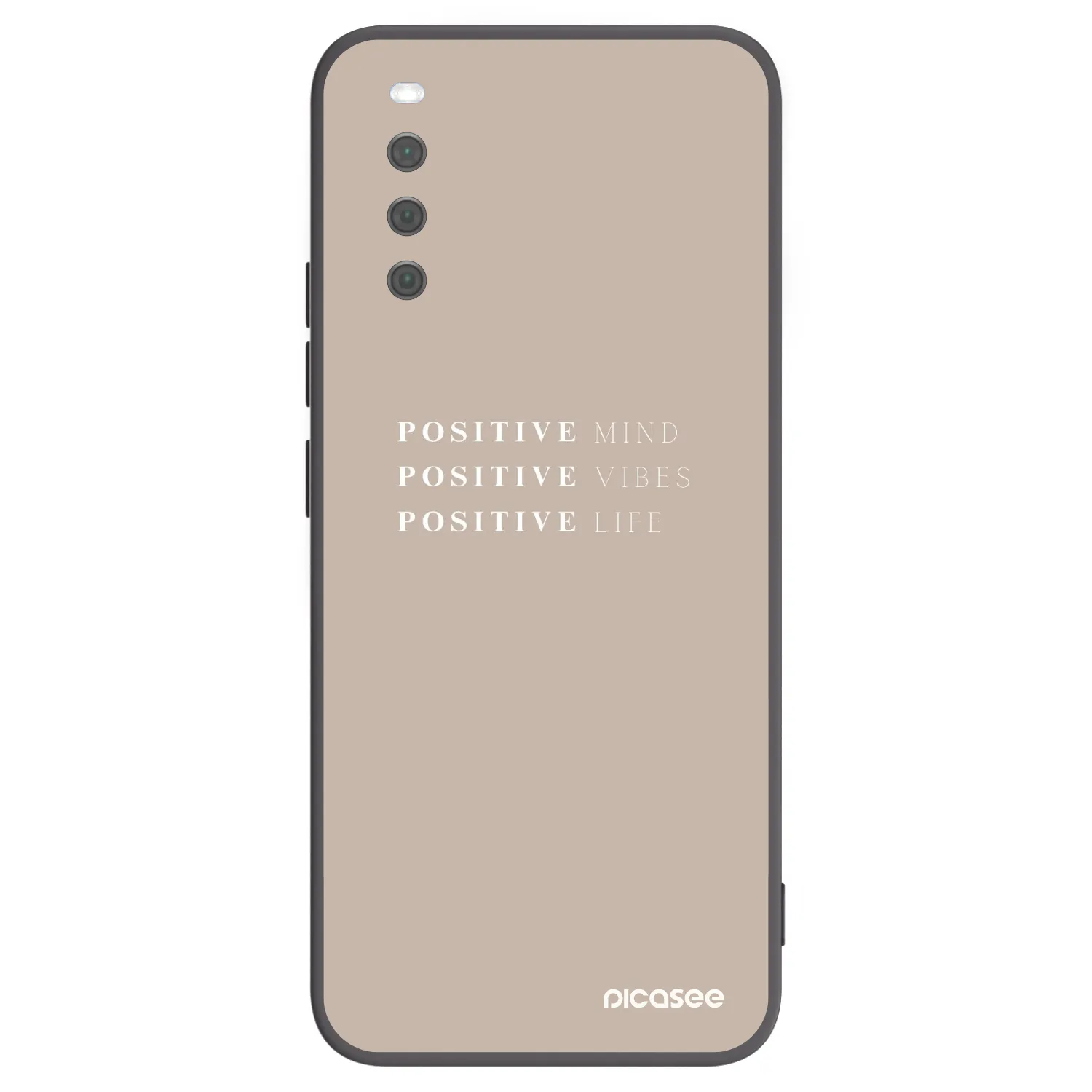 Picasee crna silikonska maskica za Sony Xperia 10 III - Positive Vibes