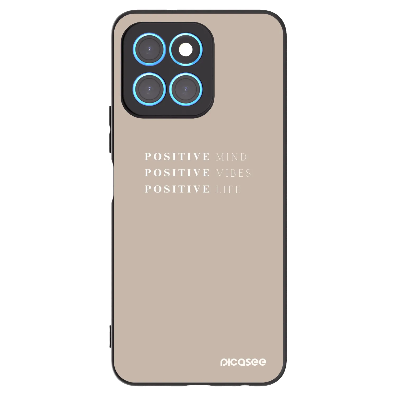 Picasee crna silikonska maskica za Honor X6 - Positive Vibes