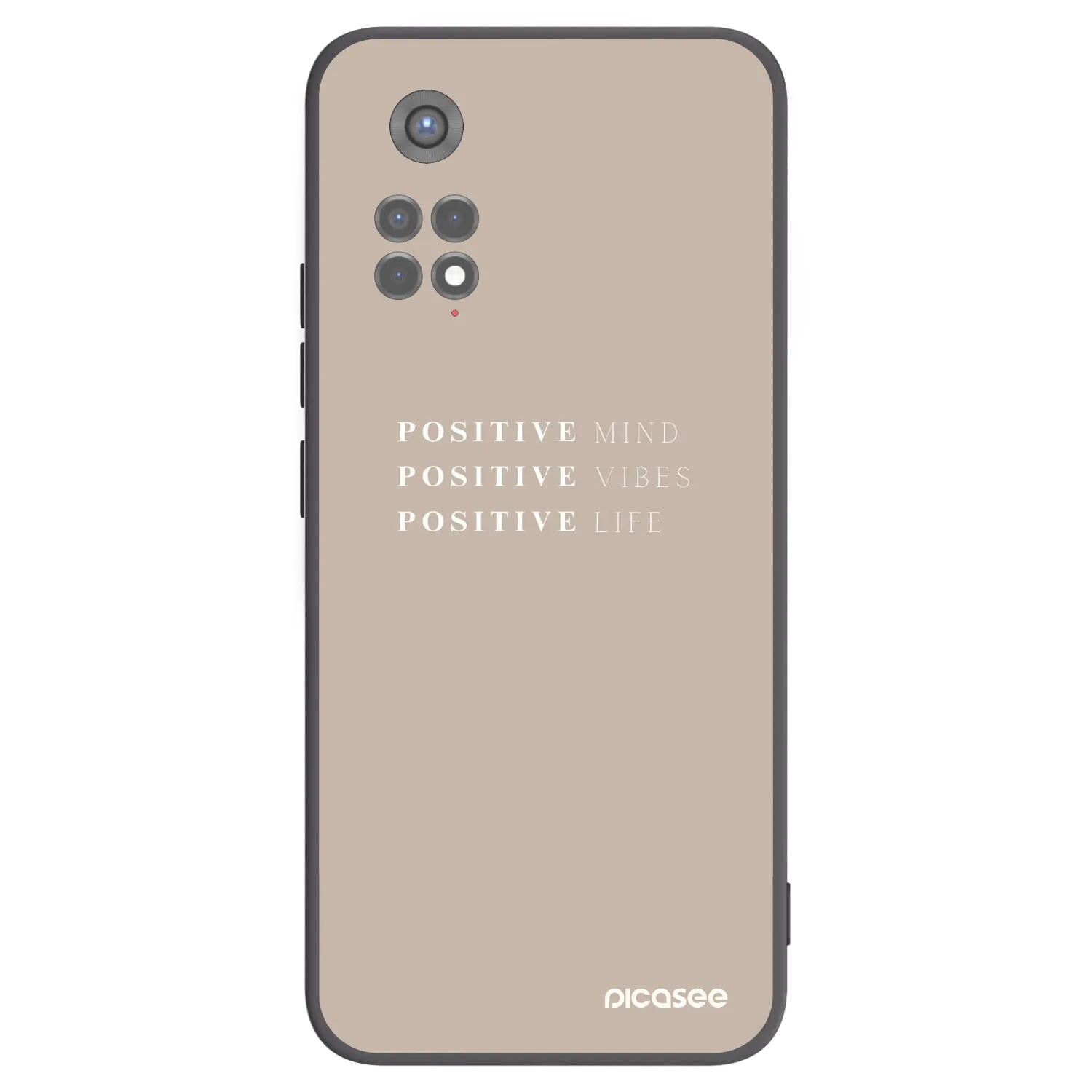 Picasee crna silikonska maskica za Xiaomi Redmi Note 11S 5G - Positive Vibes