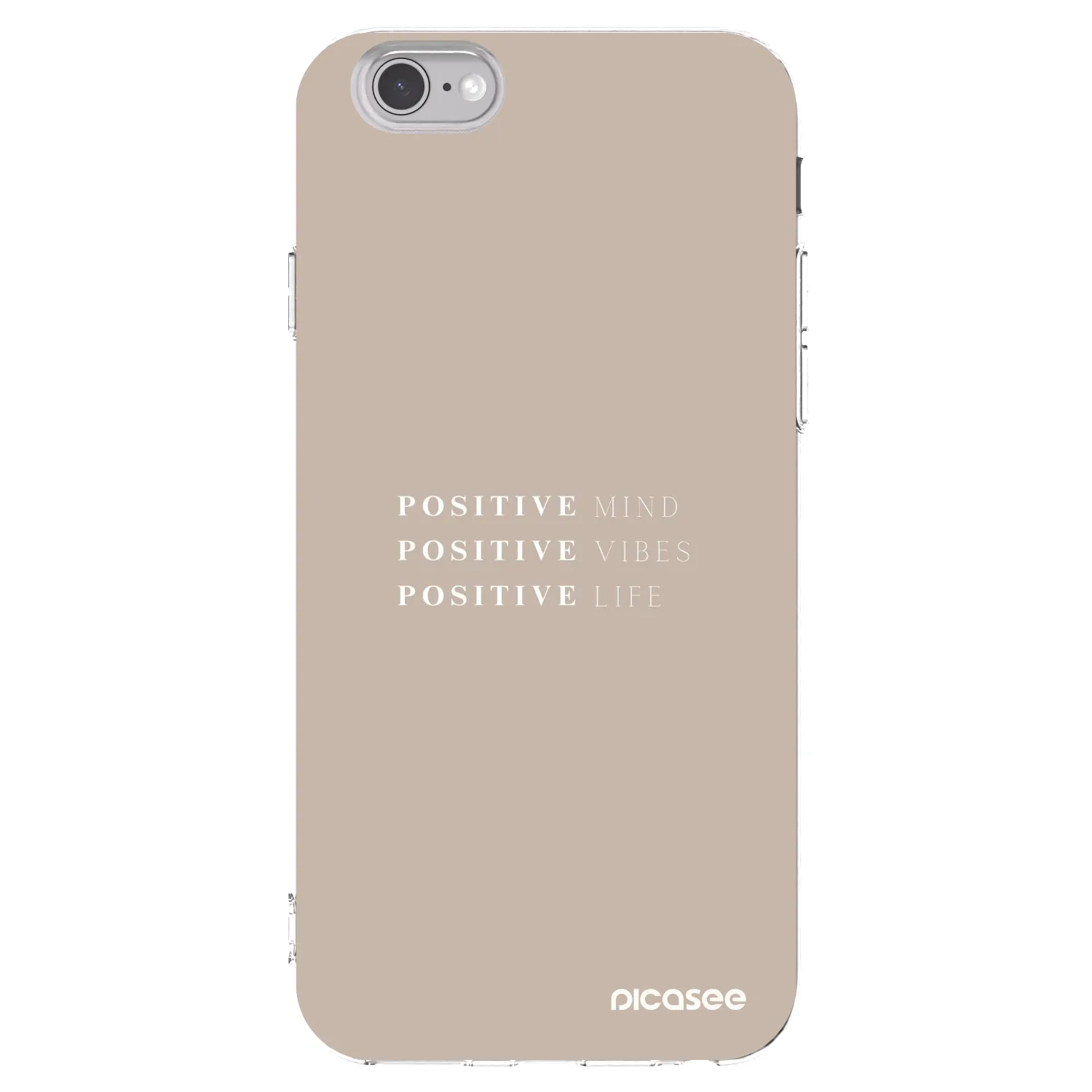 Picasee silikonska prozirna maskica za Apple iPhone 6/6S - Positive Vibes