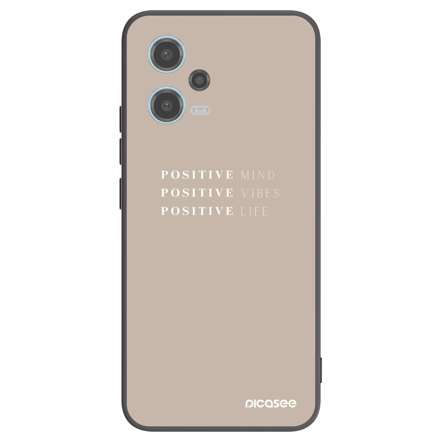 Picasee crna silikonska maskica za Xiaomi Redmi Note 12 5G - Positive Vibes