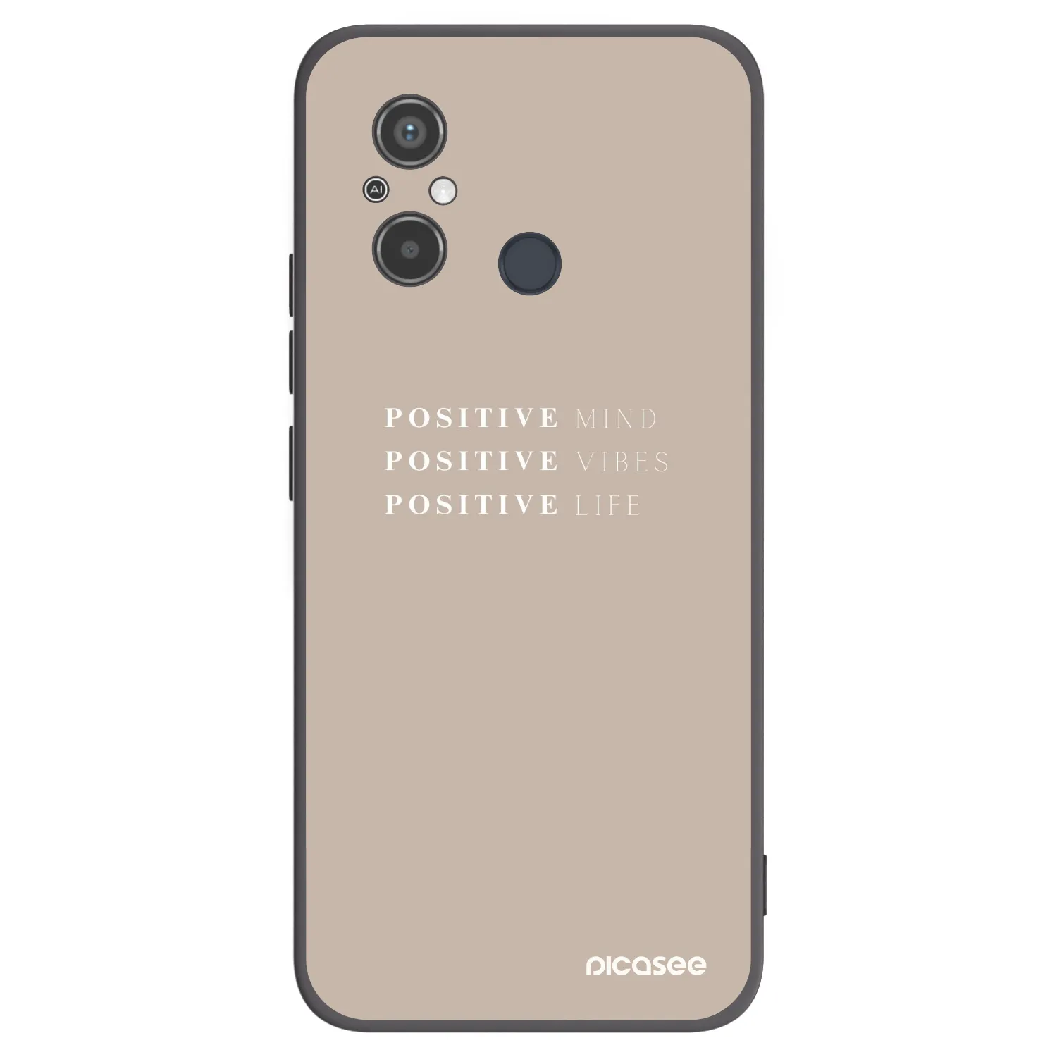 Picasee crna silikonska maskica za Xiaomi Redmi 12C - Positive Vibes