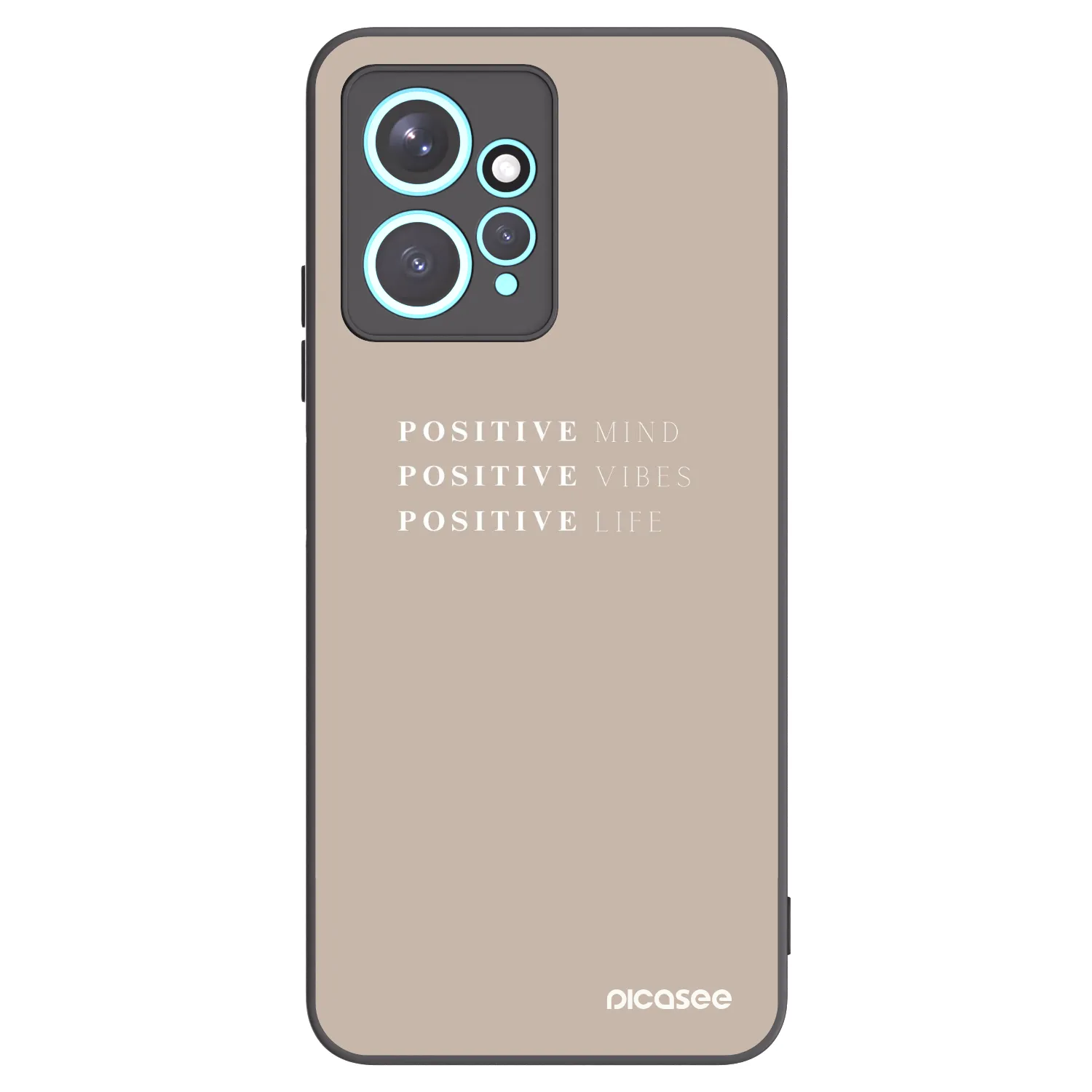 Picasee crna silikonska maskica za Xiaomi Redmi Note 12 4G - Positive Vibes