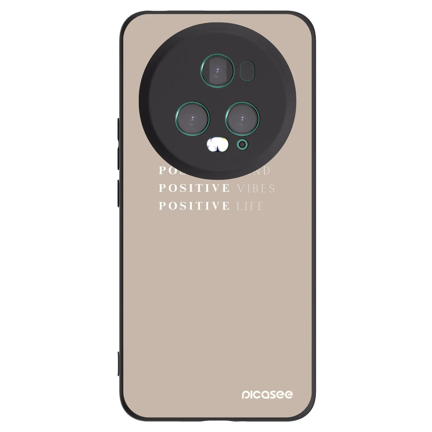 Picasee crna silikonska maskica za Honor Magic5 Pro - Positive Vibes