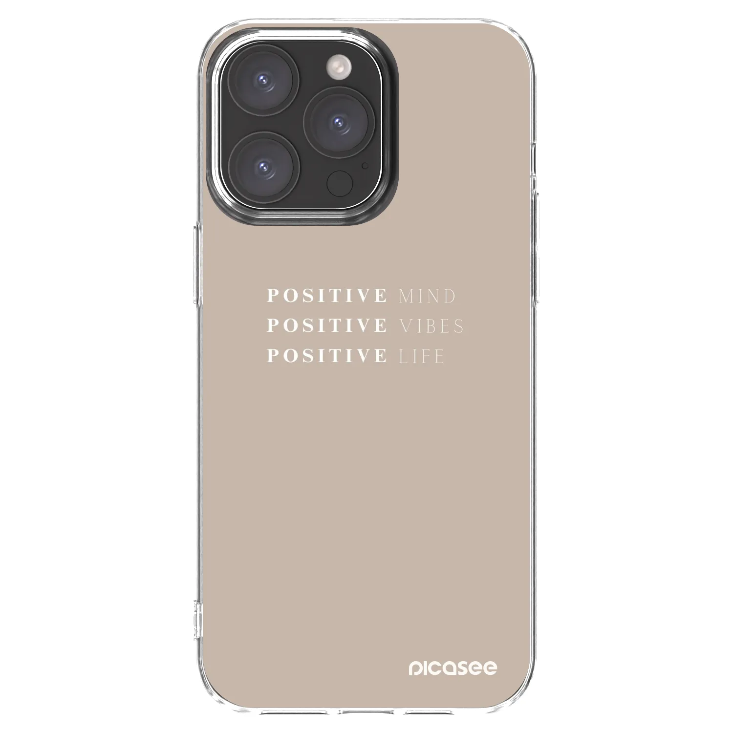 Picasee silikonska prozirna maskica za Apple iPhone 15 Pro Max - Positive Vibes