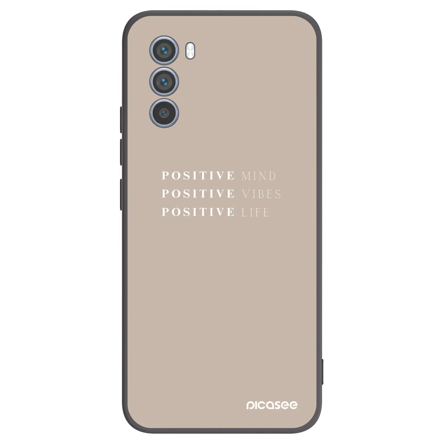 Picasee crna silikonska maskica za Motorola Moto G62 - Positive Vibes