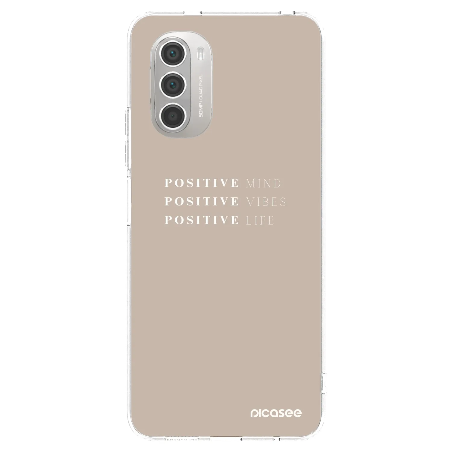 Picasee silikonska prozirna maskica za Motorola Moto G51 - Positive Vibes