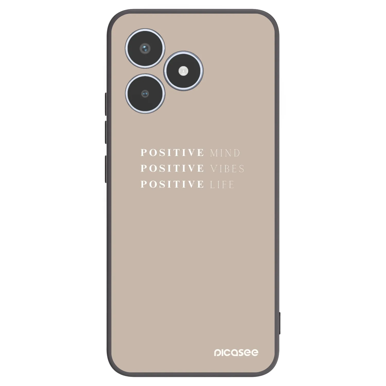 Picasee crna silikonska maskica za Realme C53 - Positive Vibes