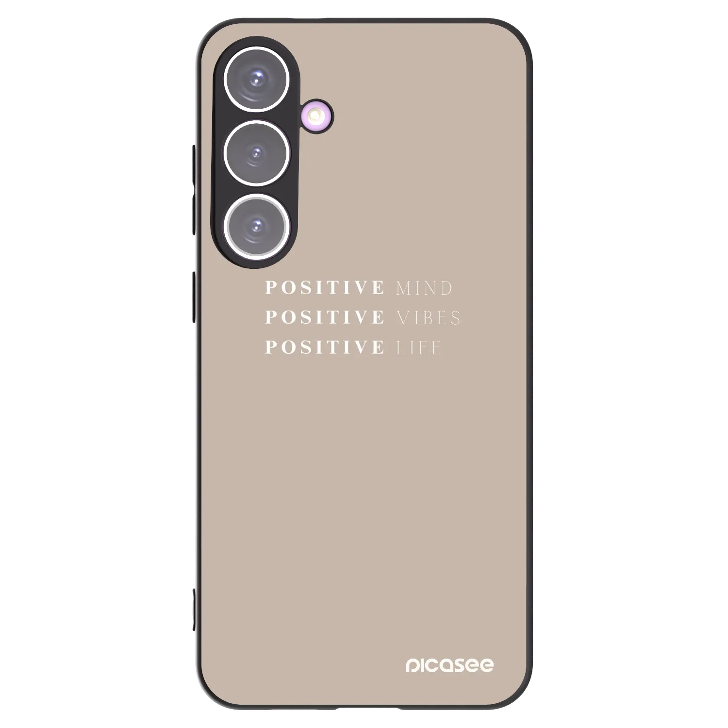 Picasee crna silikonska maskica za Samsung Galaxy S24+ S926B 5G - Positive Vibes
