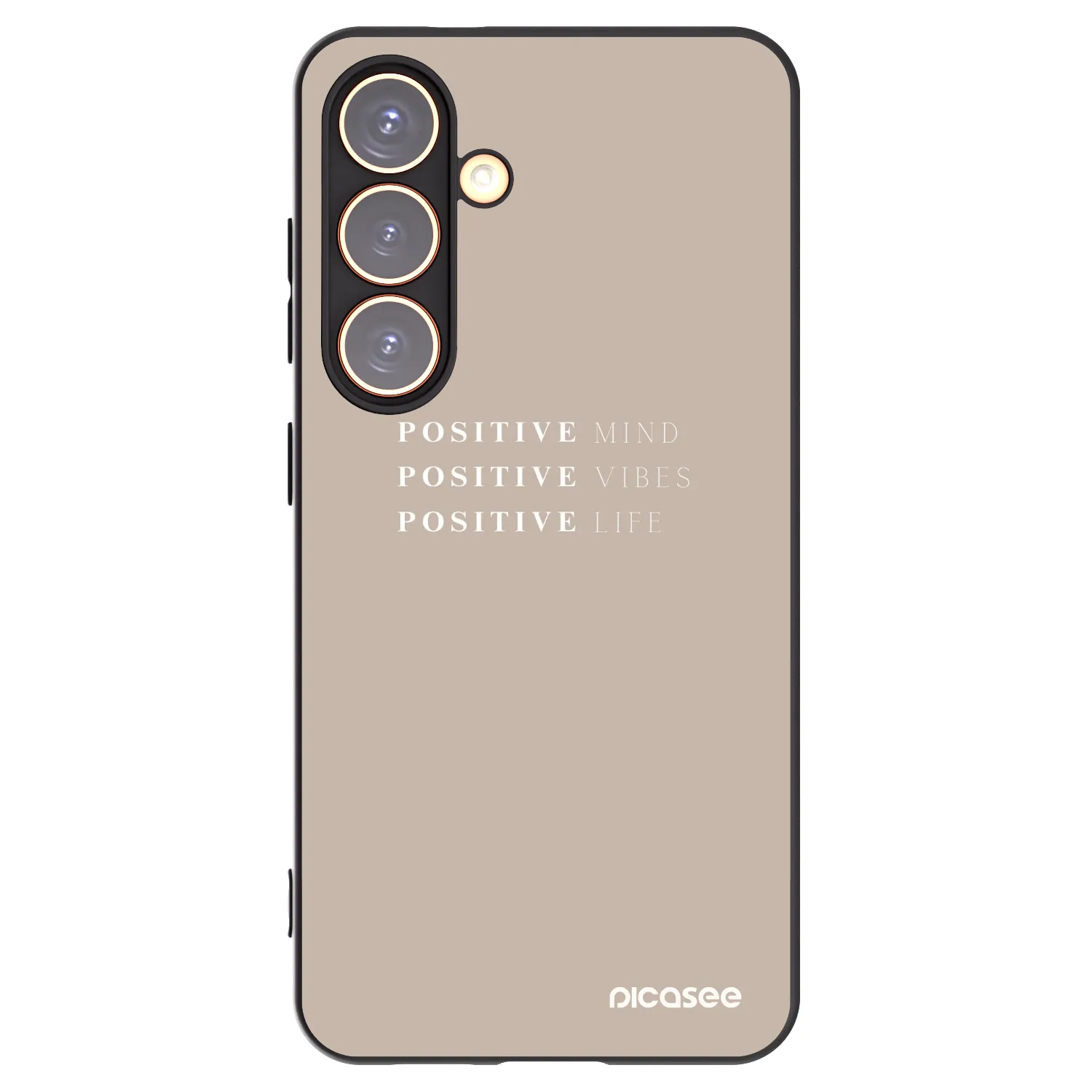 Picasee crna silikonska maskica za Samsung Galaxy S24 S921B 5G - Positive Vibes
