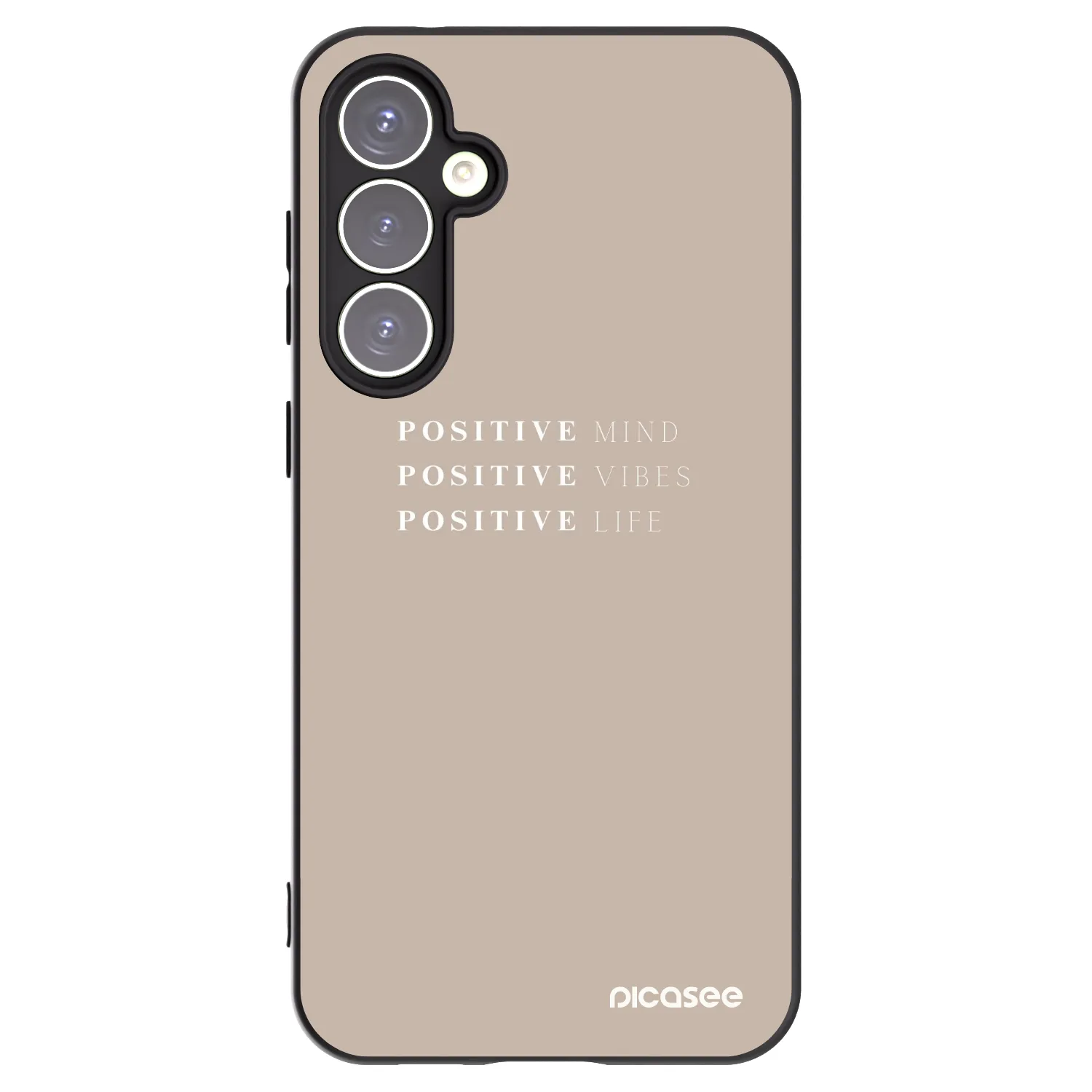 Picasee crna silikonska maskica za Samsung Galaxy S23 FE S711B - Positive Vibes