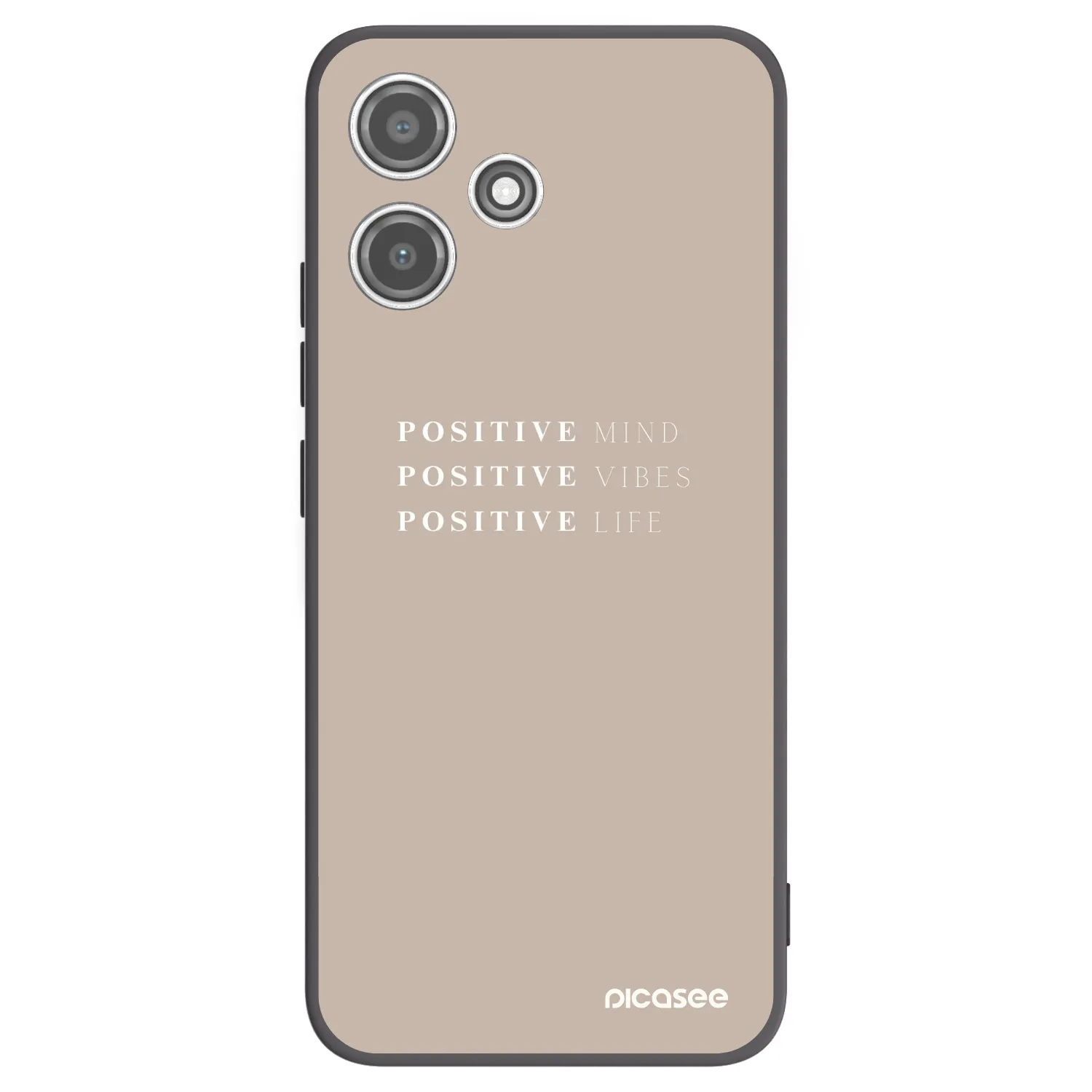 Picasee crna silikonska maskica za Xiaomi Redmi 12 5G - Positive Vibes