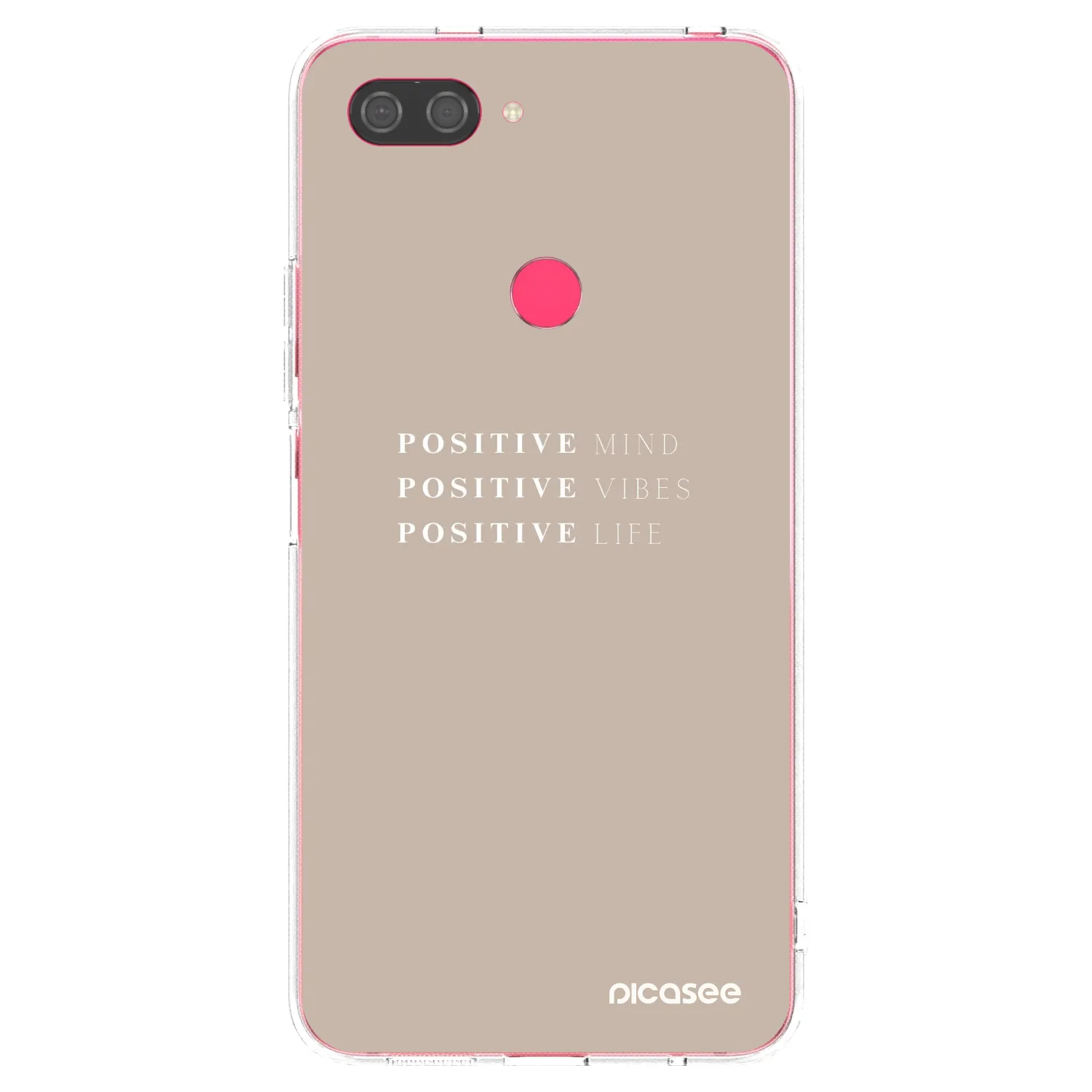 Picasee silikonska prozirna maskica za Xiaomi Mi 8 Lite - Positive Vibes