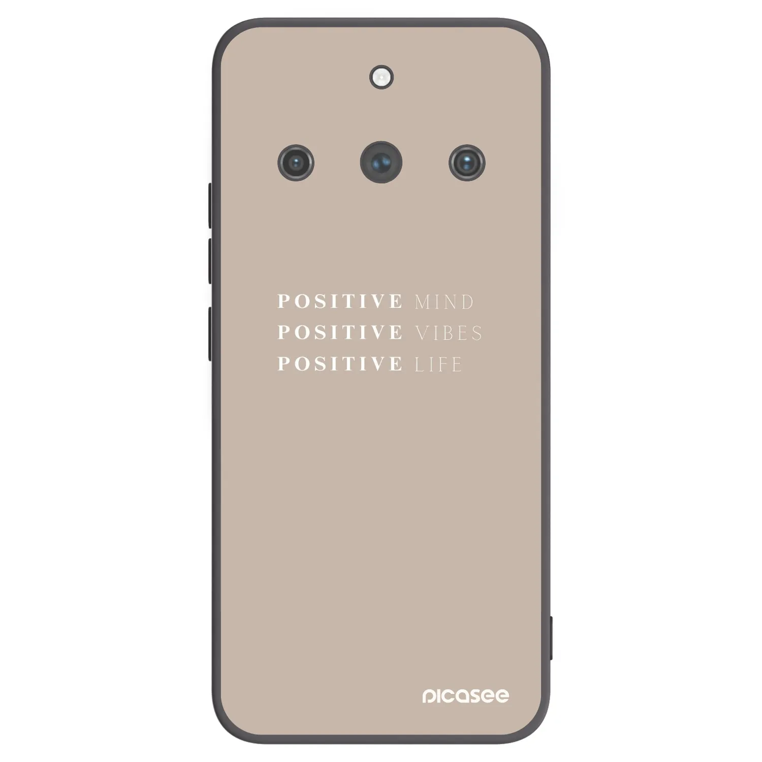 Picasee crna silikonska maskica za Realme 11 Pro+ - Positive Vibes