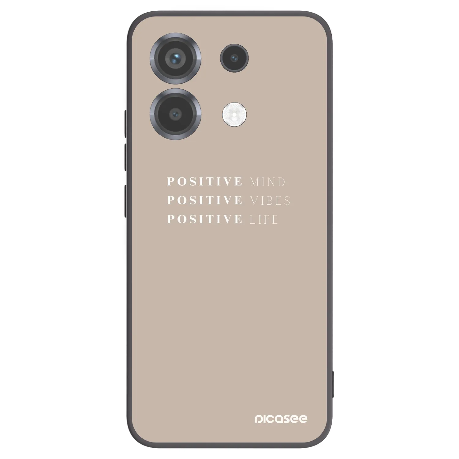 Picasee crna silikonska maskica za Xiaomi Poco X6 - Positive Vibes