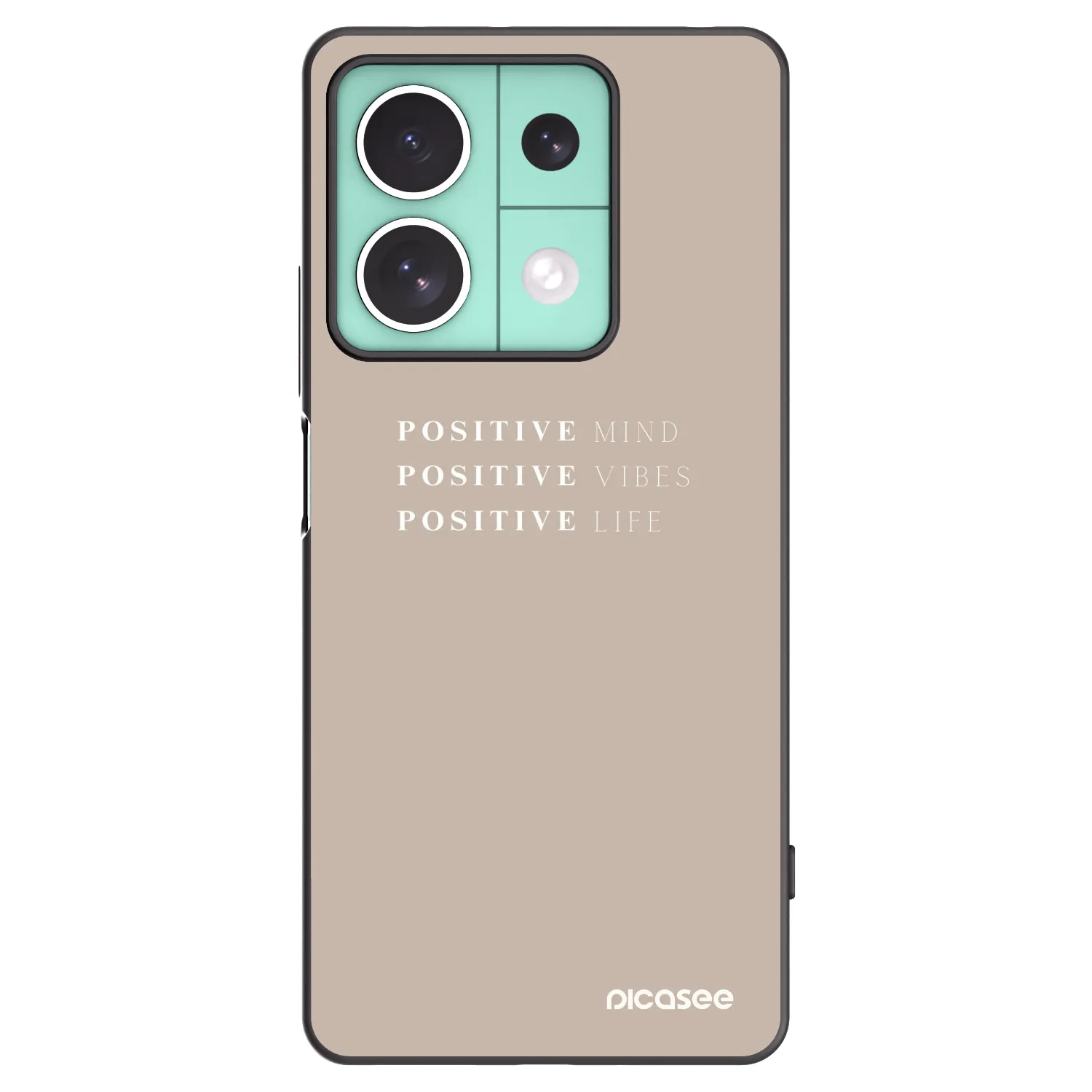Picasee crna silikonska maskica za Xiaomi Redmi Note 13 5G - Positive Vibes