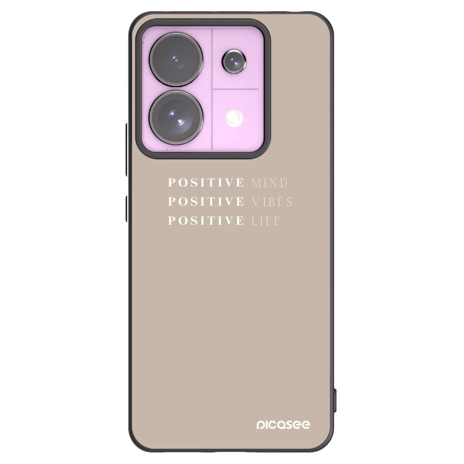 Picasee crna silikonska maskica za Xiaomi Redmi Note 13 Pro 5G - Positive Vibes