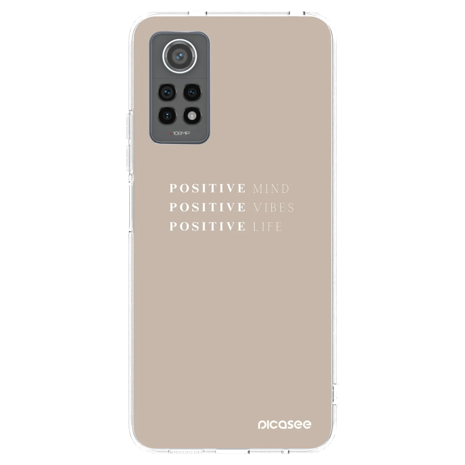 Picasee silikonska prozirna maskica za Xiaomi Redmi Note 12 Pro 4G - Positive Vibes