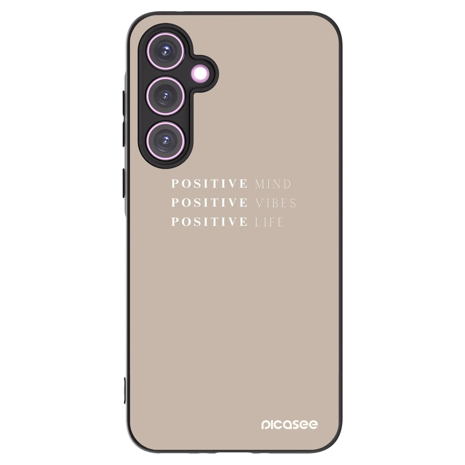 Picasee crna silikonska maskica za Samsung Galaxy A35 5G A356B - Positive Vibes
