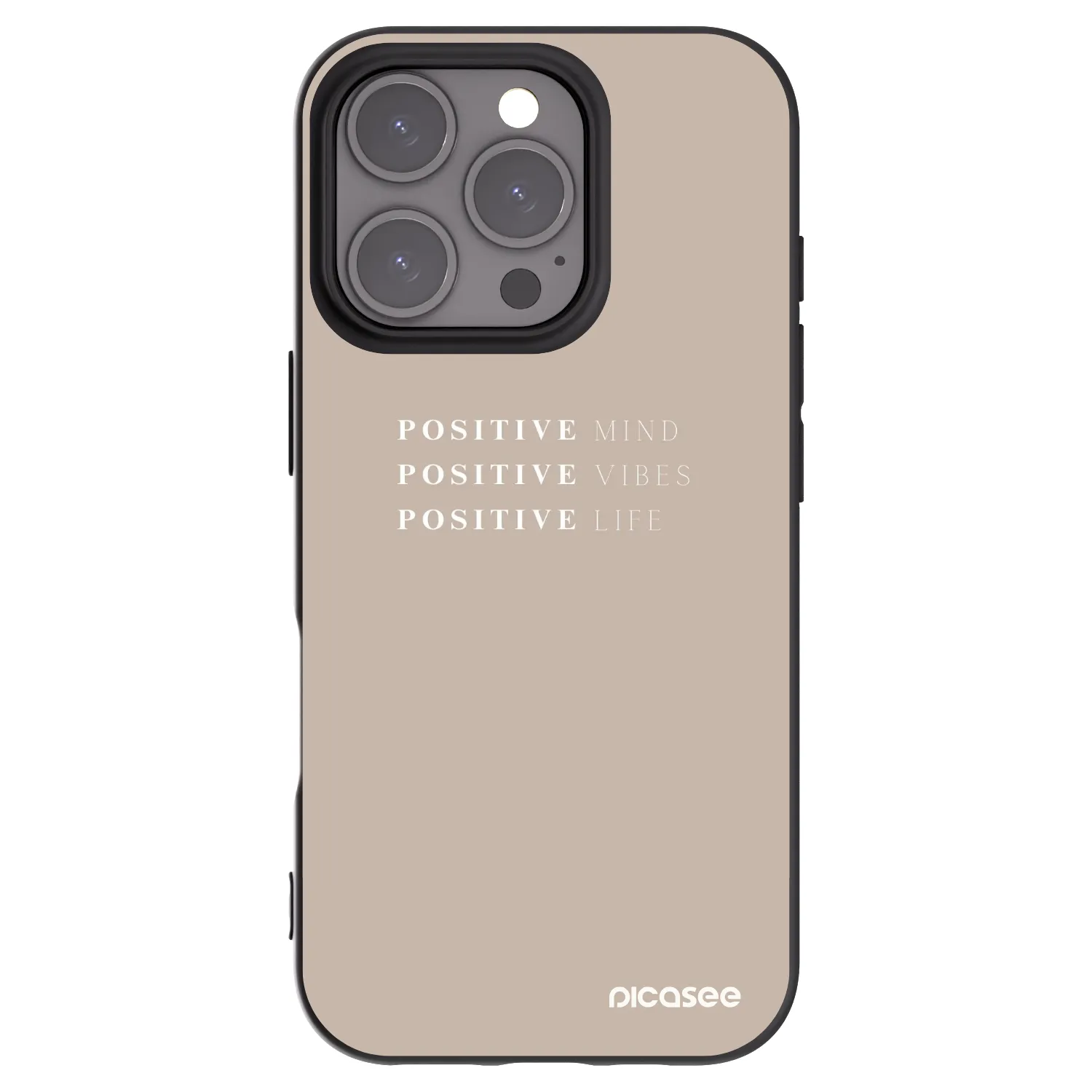 Picasee crna silikonska maskica za Apple iPhone 16 Pro - Positive Vibes