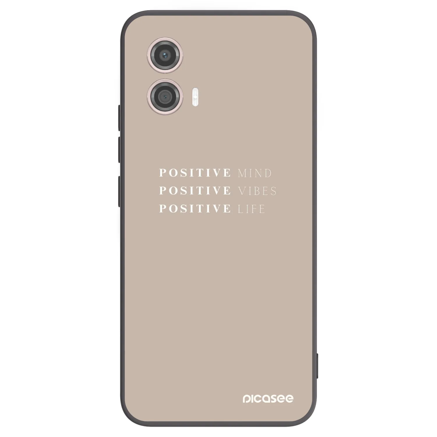 Picasee crna silikonska maskica za Motorola Moto G53 5G - Positive Vibes