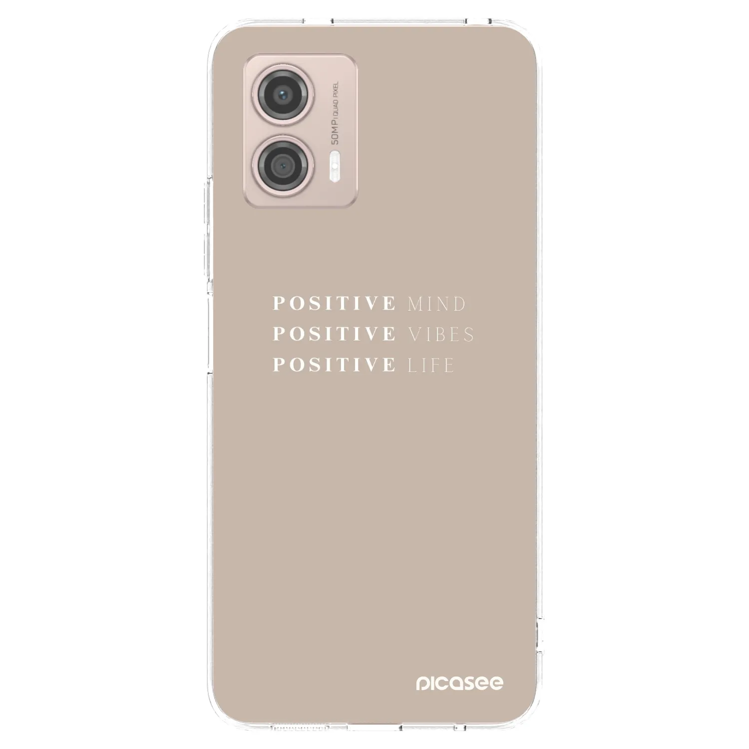 Picasee silikonska prozirna maskica za Motorola Moto G53 5G - Positive Vibes